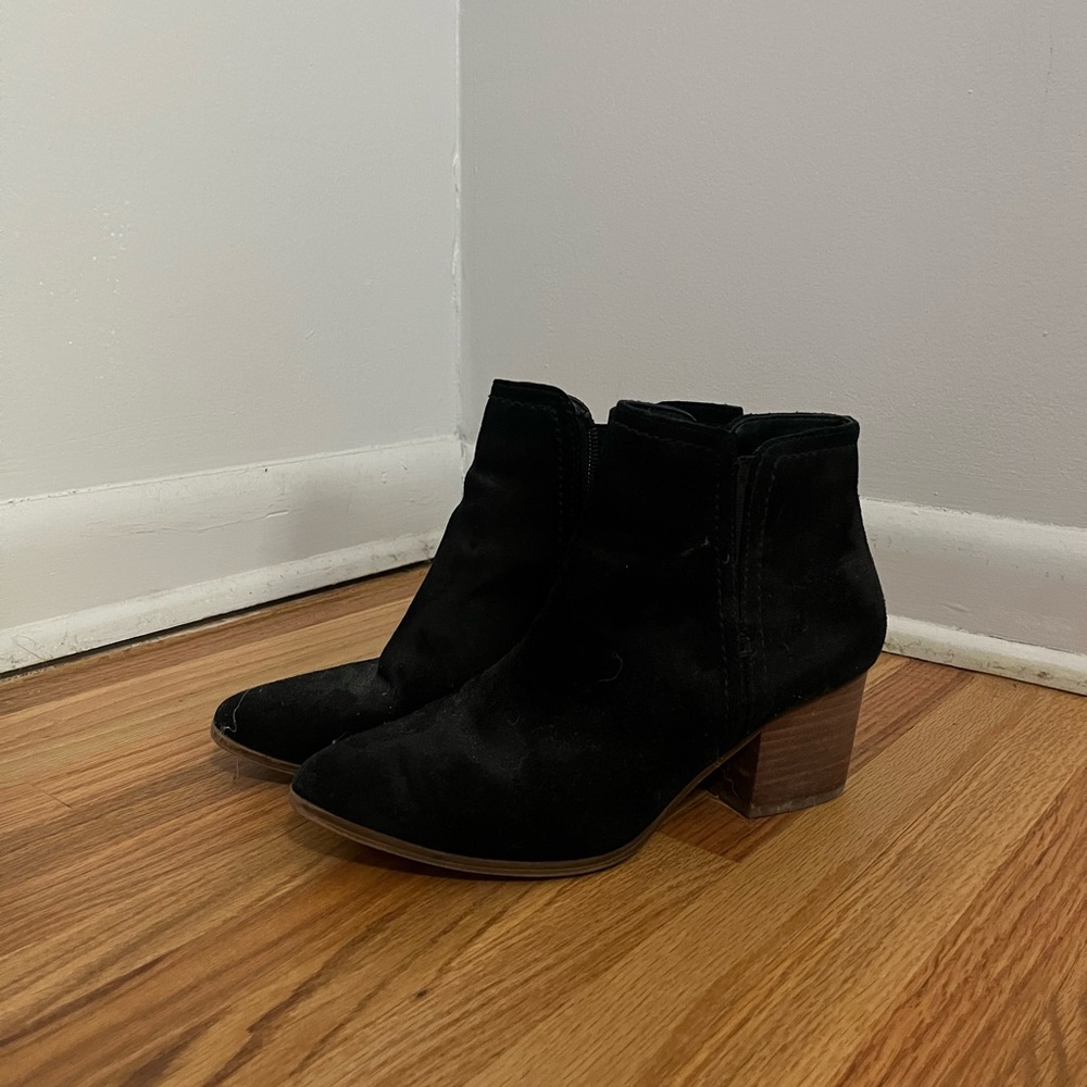 Aldo Black Suede Ankle Booties